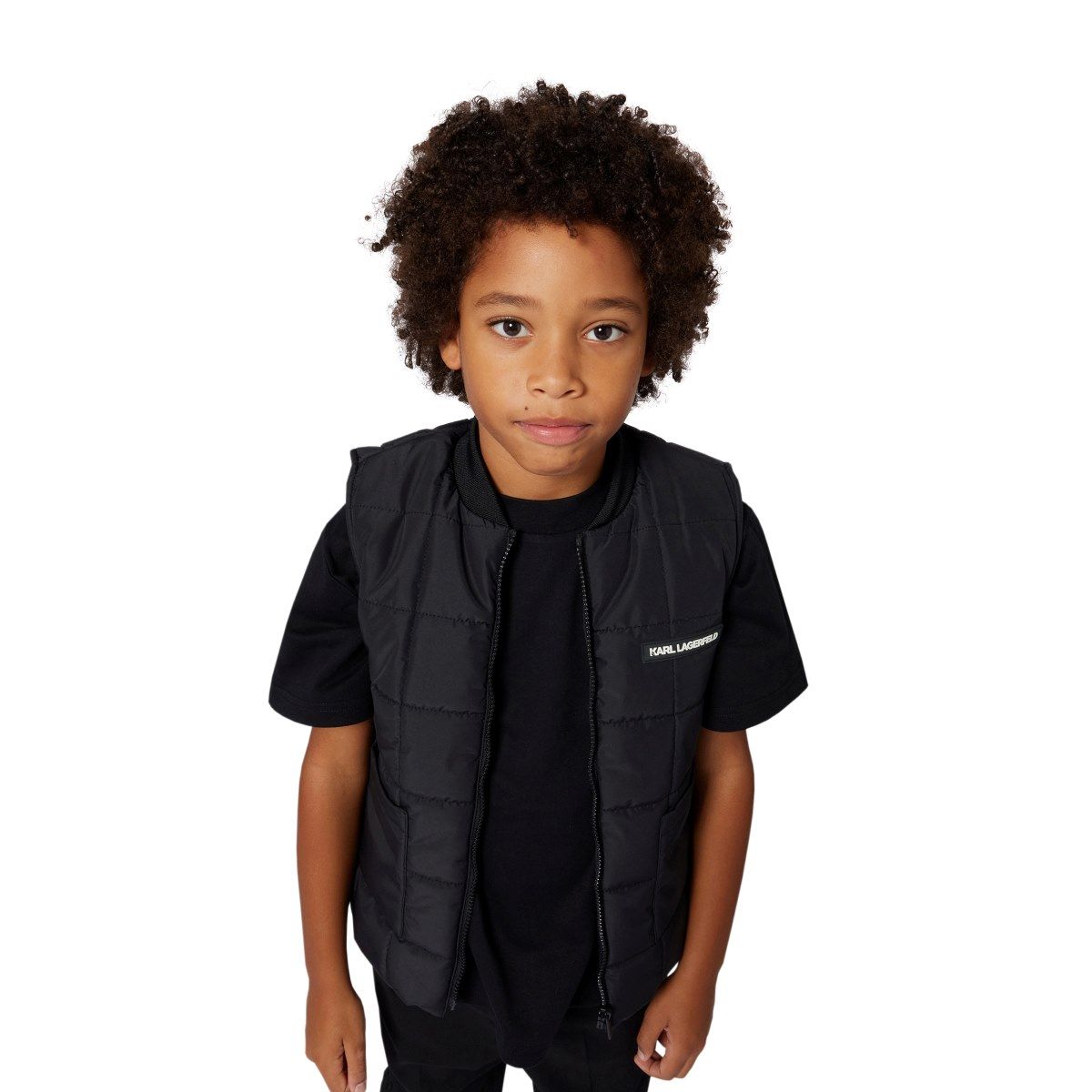 Black Puffer Sleeveless Jacket