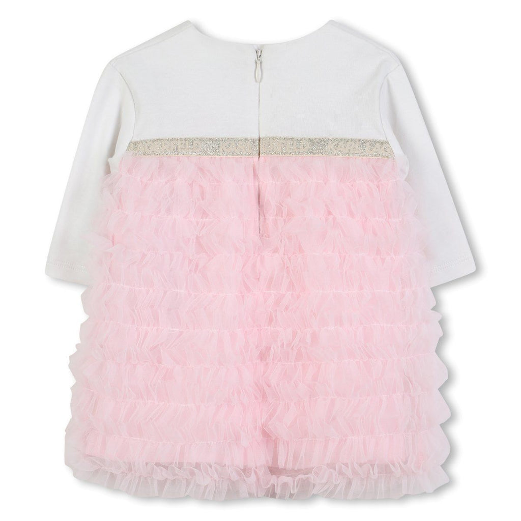 Pink And White Tulle Dress