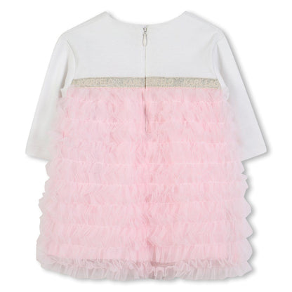 Pink And White Tulle Dress