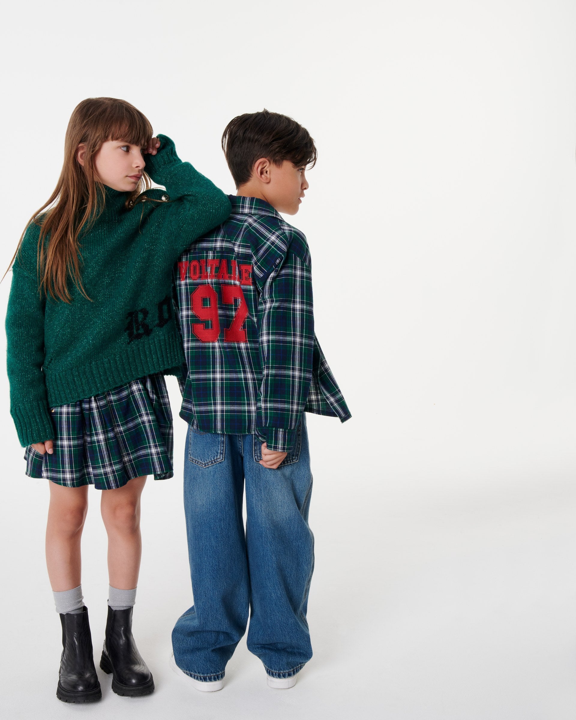 Zadig&Voltaire Kids — шотландско каре и плетива