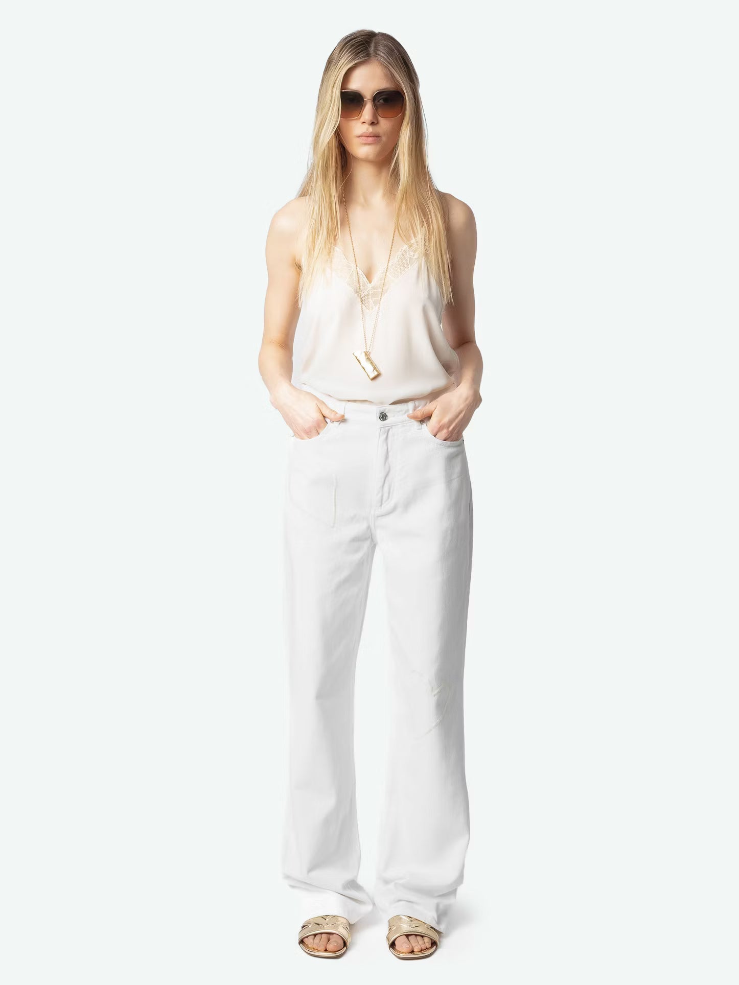 Zadig&Voltaire - Панталони - Elio White Jeans - Love|Labels