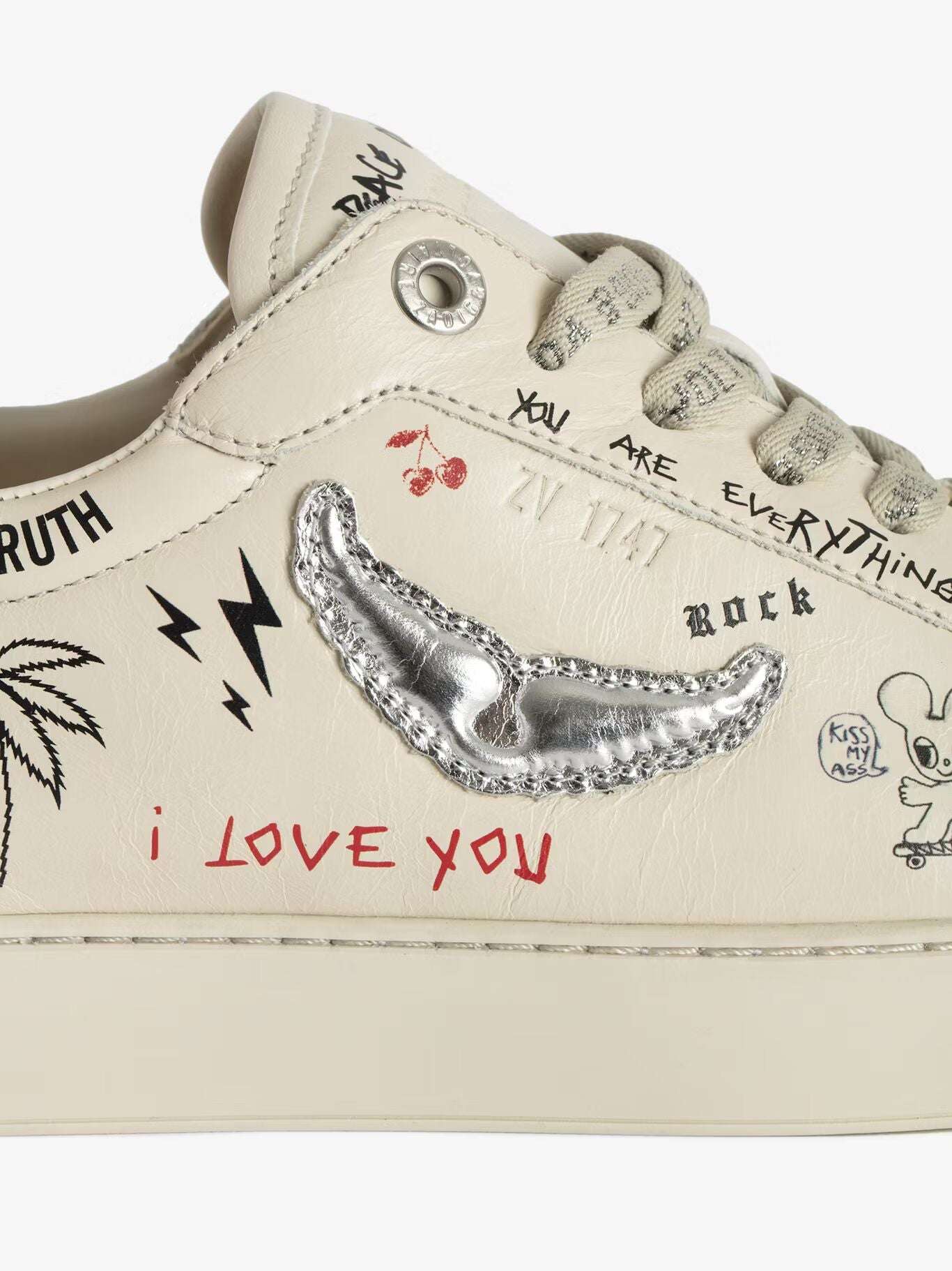 Zadig&Voltaire - Обувки - Fly On Love Tag Trainers - Love|Labels