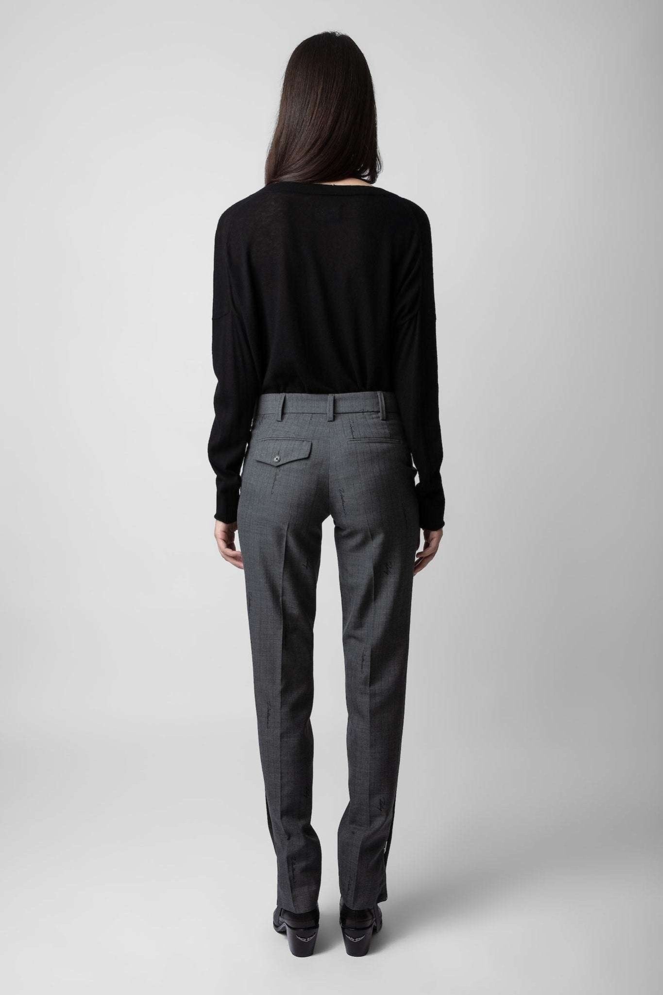 Zadig&Voltaire - Панталони - Grey Pants Prune - Love|Labels