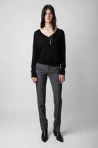 Zadig&Voltaire - Панталони - Grey Pants Prune - Love|Labels