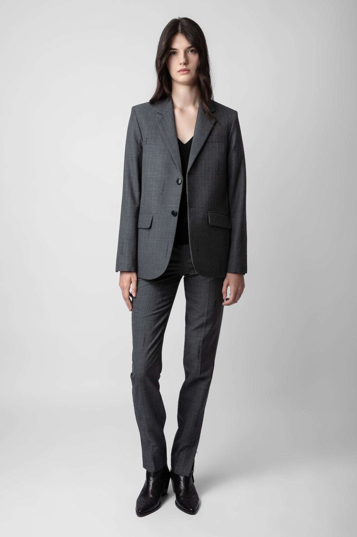 Zadig&Voltaire - Панталони - Grey Pants Prune - Love|Labels