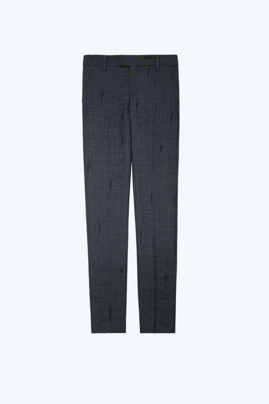 Zadig&Voltaire - Панталони - Grey Pants Prune - Love|Labels