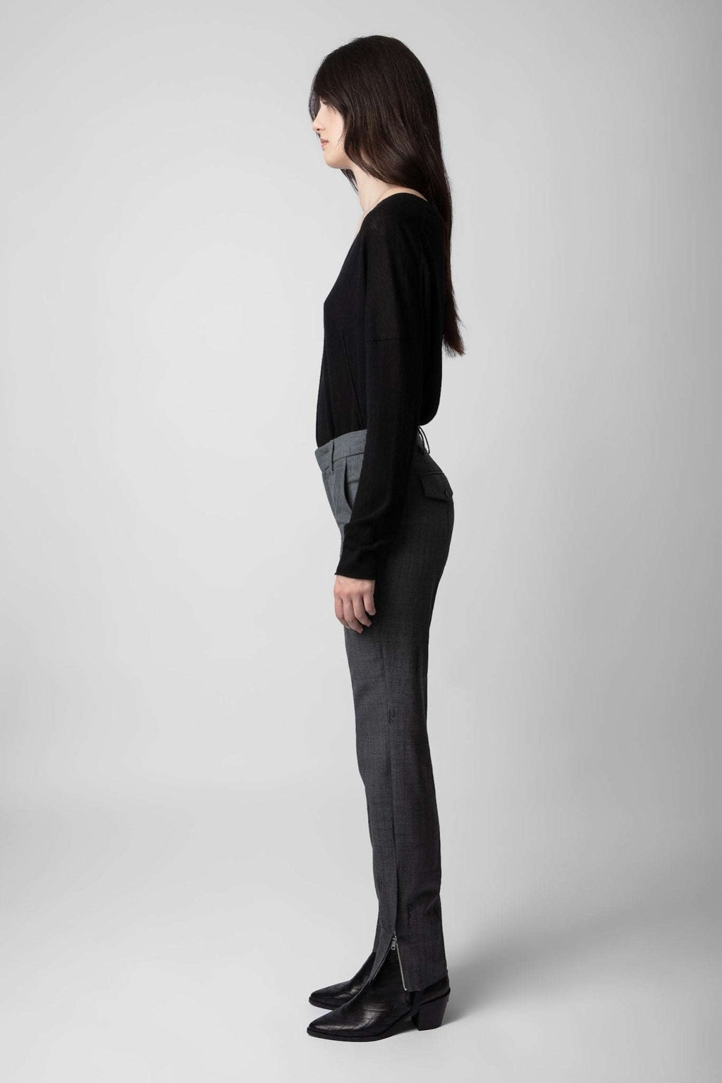 Zadig&Voltaire - Панталони - Grey Pants Prune - Love|Labels