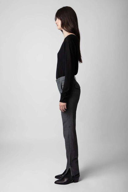 Zadig&Voltaire - Панталони - Grey Pants Prune - Love|Labels