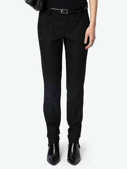 Zadig&Voltaire - Панталони - Prune Strass Star Trousers - Love|Labels