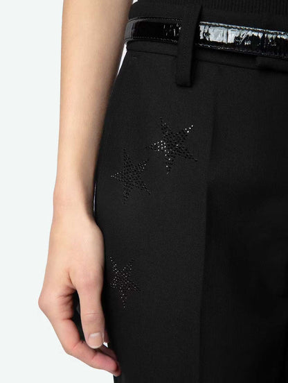 Zadig&Voltaire - Панталони - Prune Strass Star Trousers - Love|Labels