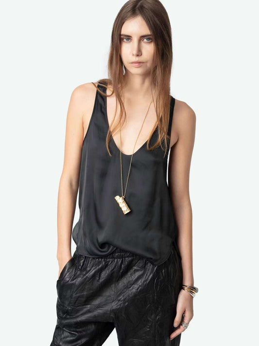 Zadig&Voltaire - Потници - Tarys Satin Top - Love|Labels
