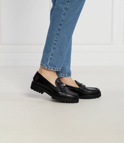 Black Leather Loafers