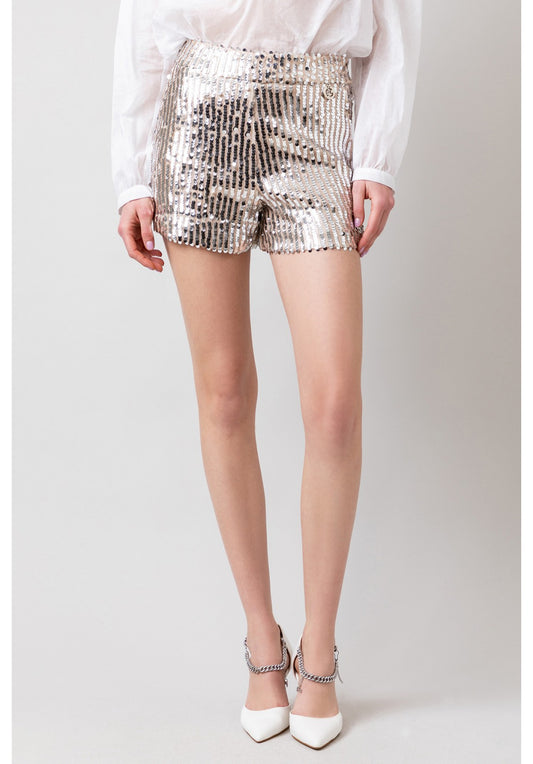 Gold Sequins Shorts