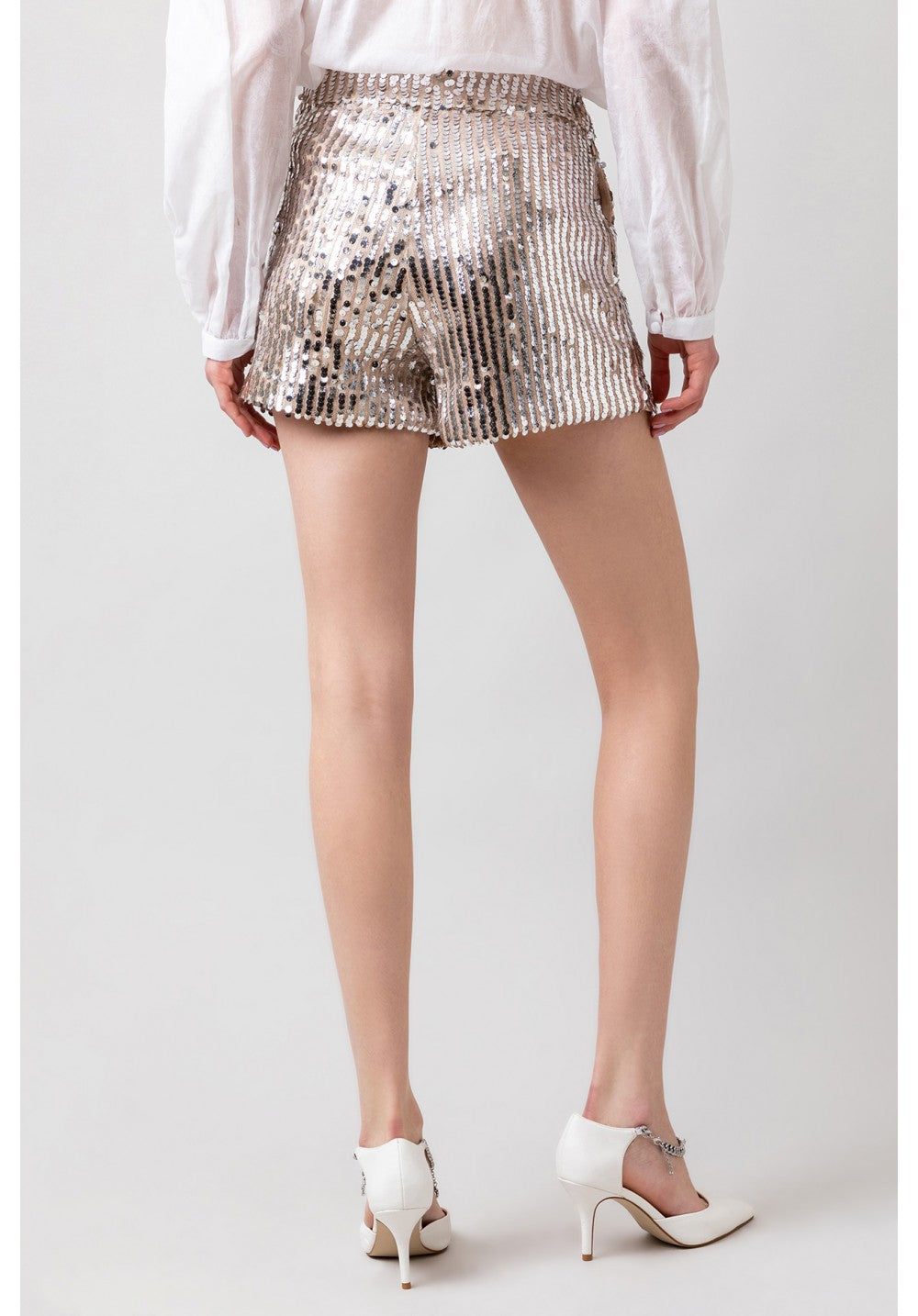 Gold Sequins Shorts
