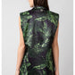 Green Leaves Print Vest