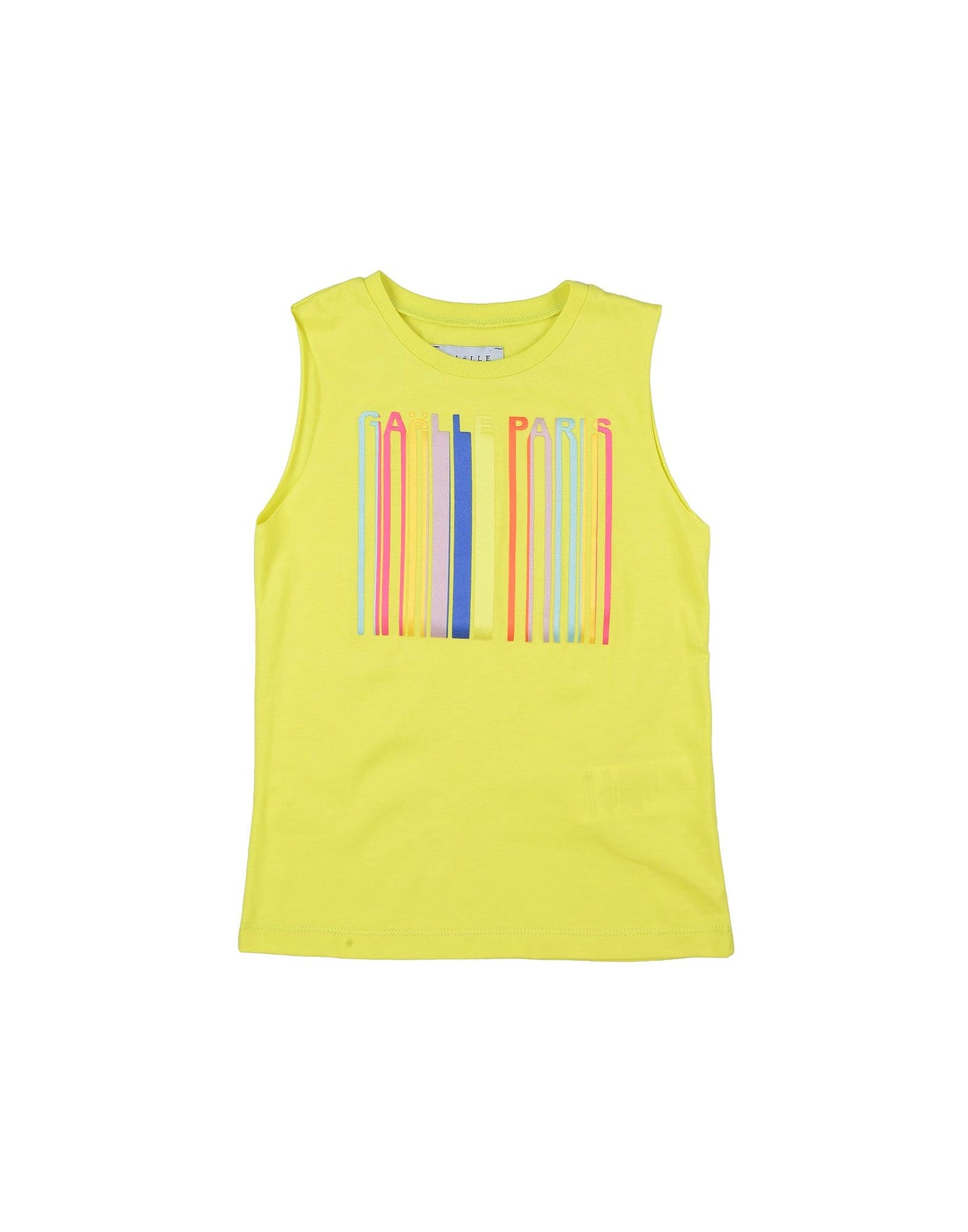 Yellow Tank Top with Colourful Logo