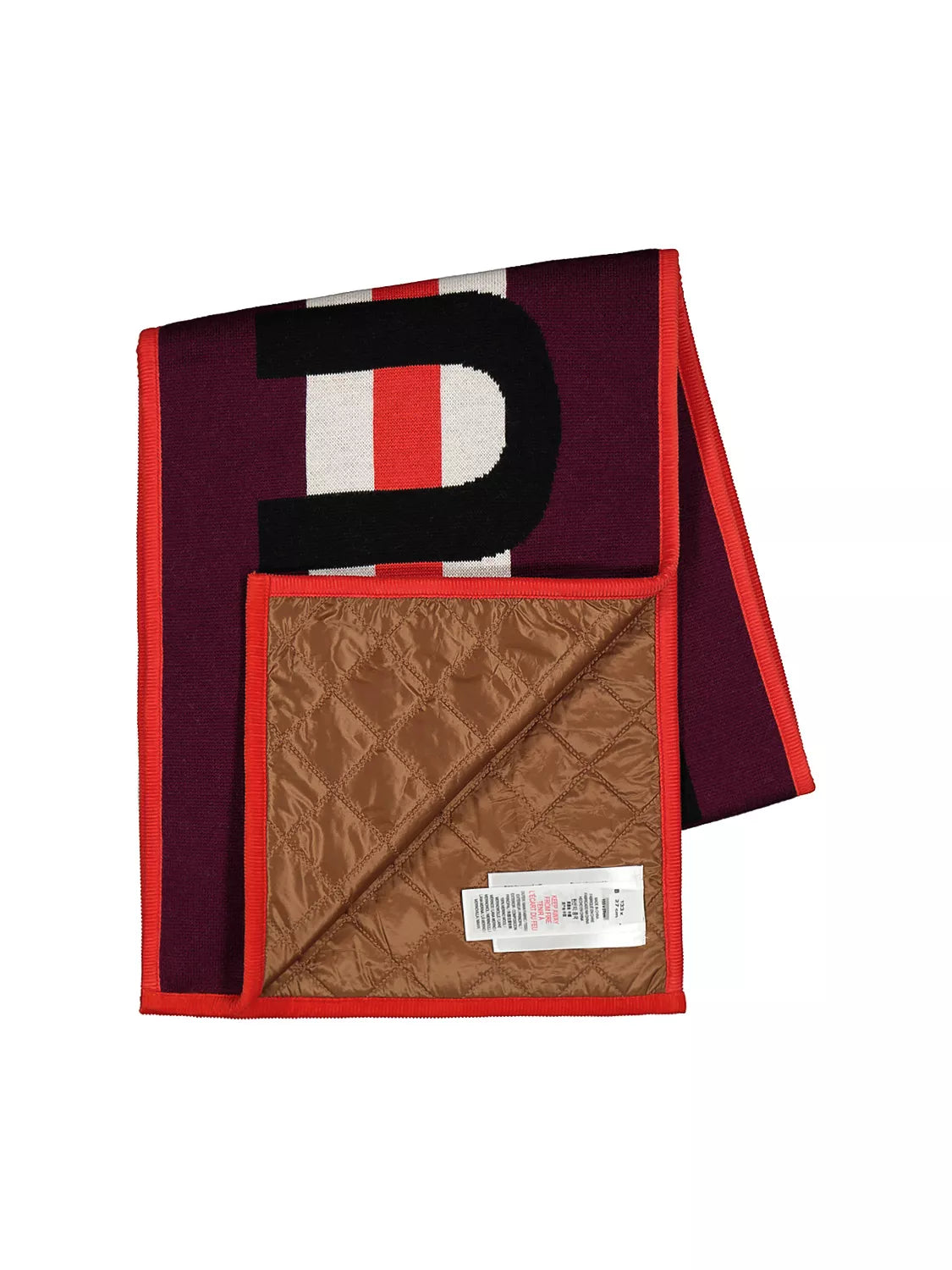 Logo Quilted Knit Scarf