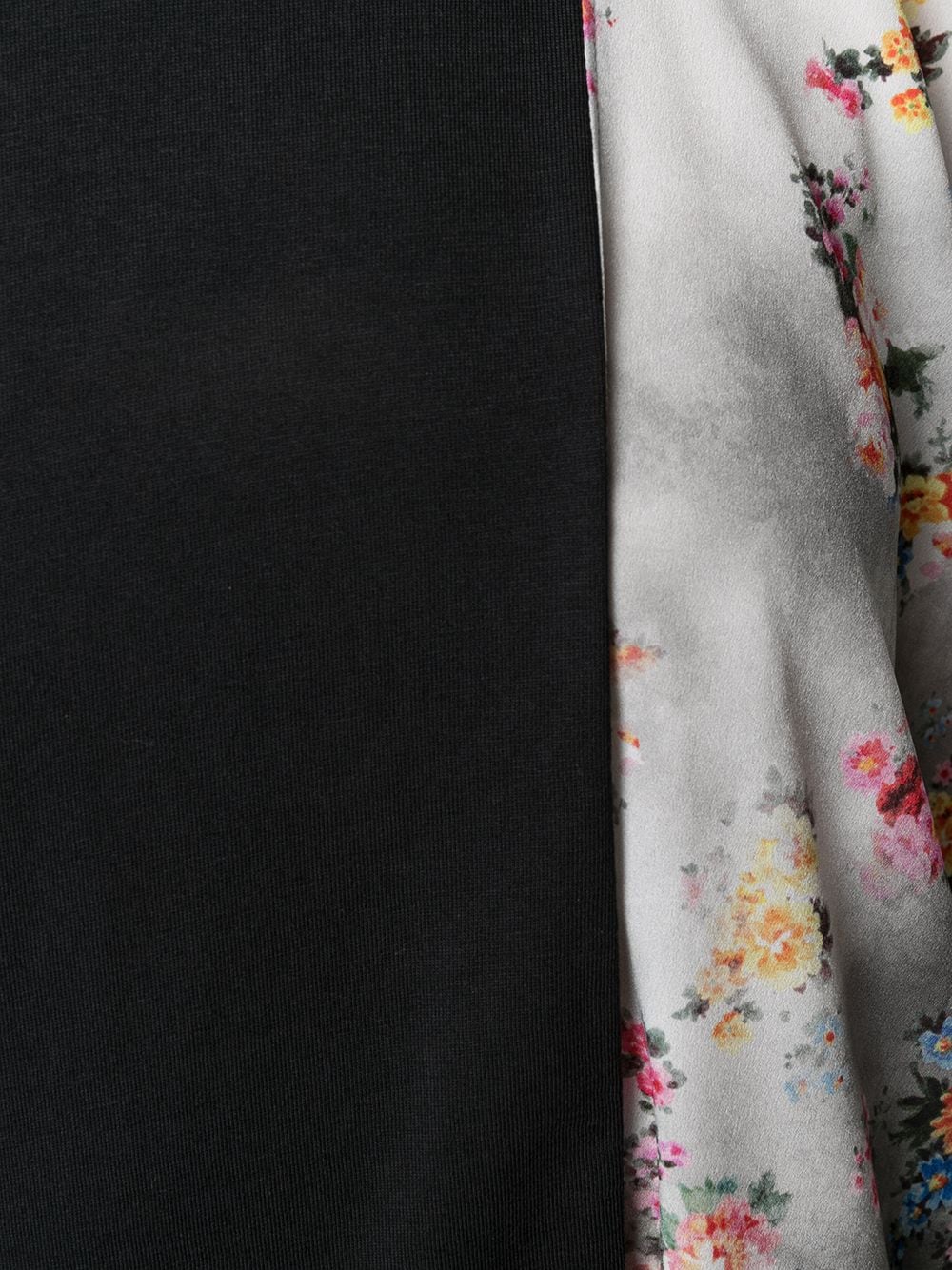 Floral-Print Panelled Midi Dress