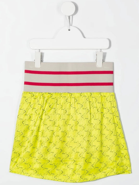 Monogram-Print Skirt