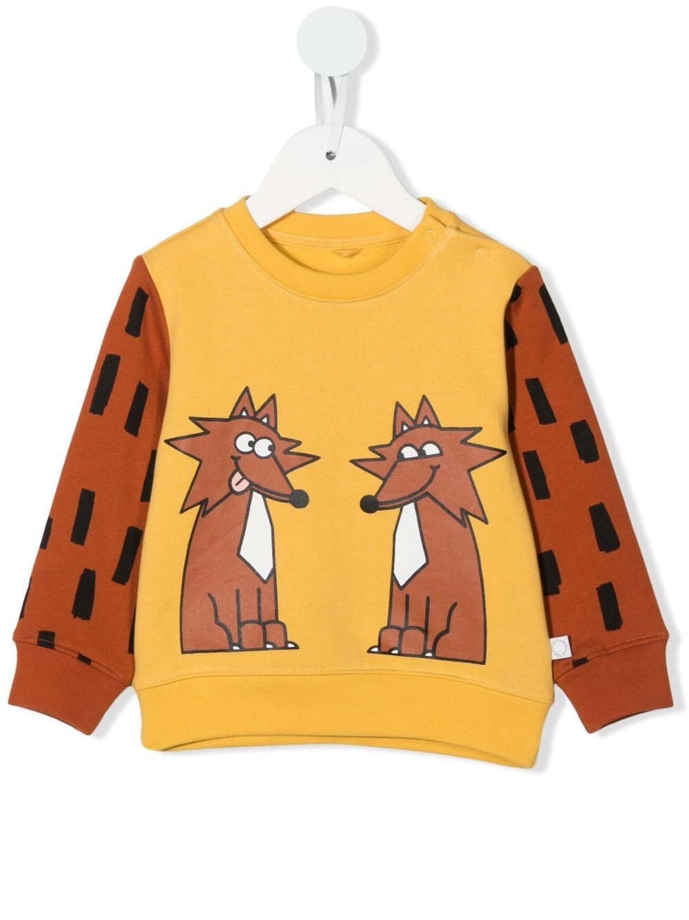 Fox-Print Colour-Block Sweatshirt