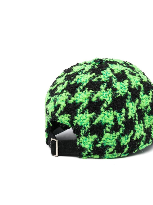 Houndstooth Wool-Knit Cap