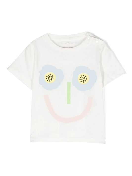 Smiley-Print Cotton T-shirt