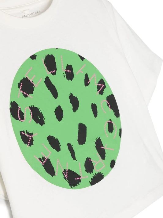 Cropped Graphic-Print T-shirt