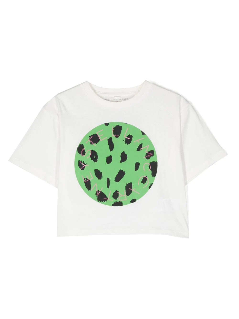 Cropped Graphic-Print T-shirt