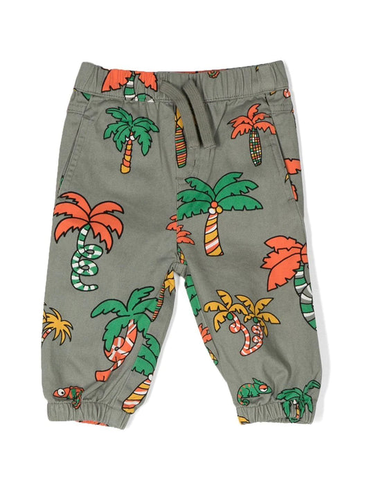 Palm-Tree Cotton Trousers