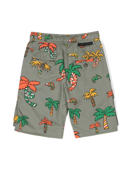 Palm-Tree Cargo Shorts