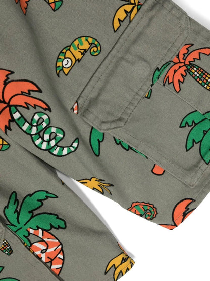 Palm-Tree Cargo Shorts