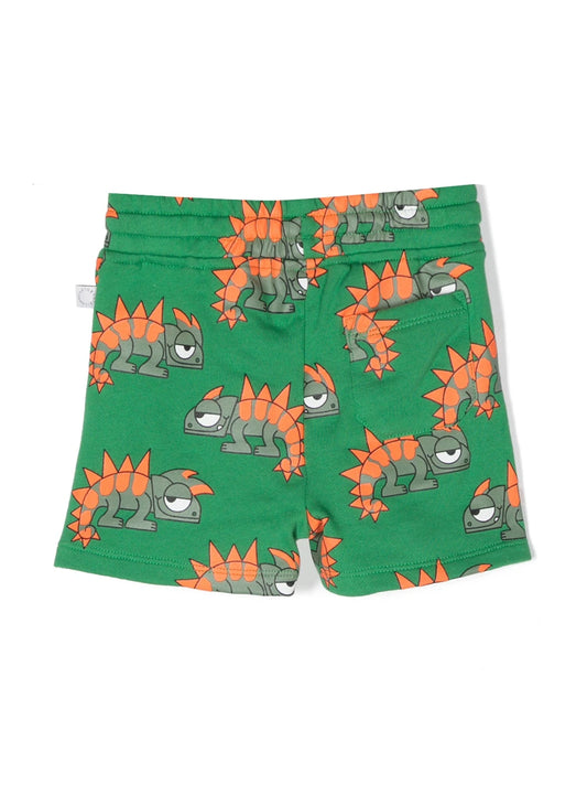 Dinosaur-Motif Cotton Shorts