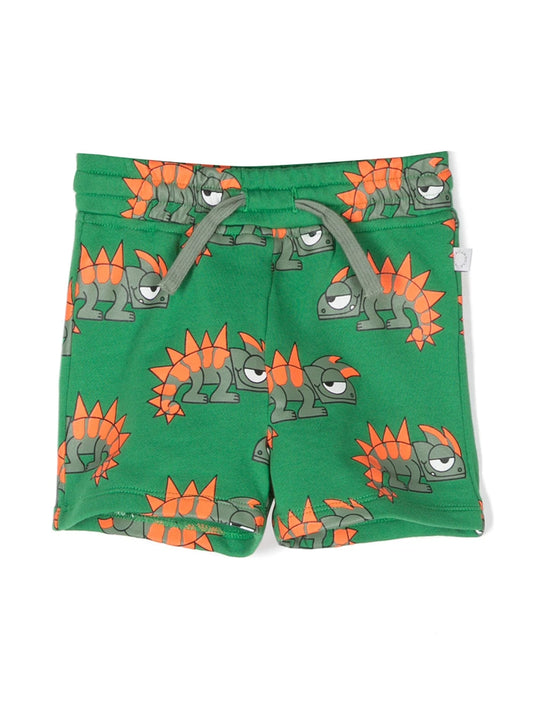 Dinosaur-Motif Cotton Shorts