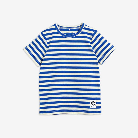 Blue Stripe Ribbed T-Shirt