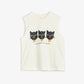 Cat Triplets Tank Top Offwhite