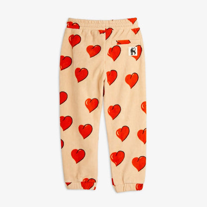 Hearts Fleece Trousers Beige