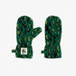 Green Leopard Fleece Mittens