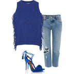 3.1 Phillip Lim - Потници - Blue Sleeveless Sweater - Love|Labels