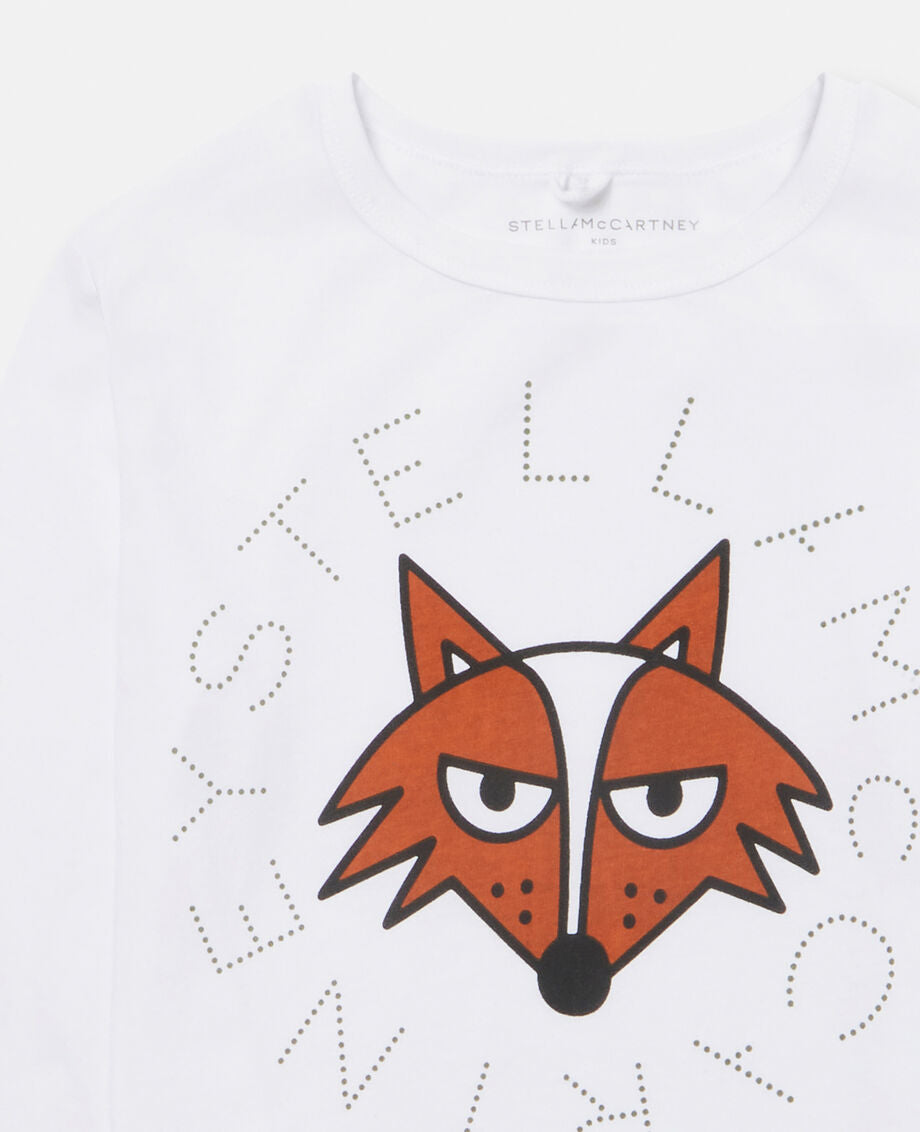 Fox Print Cotton T‐Shirt