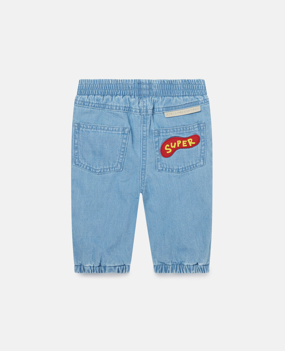 Patched Shapes Denim Trousers