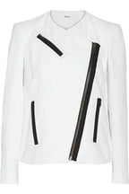 Helmut Lang u042fu043au0435u0442u0430 White Jacket Black Zip