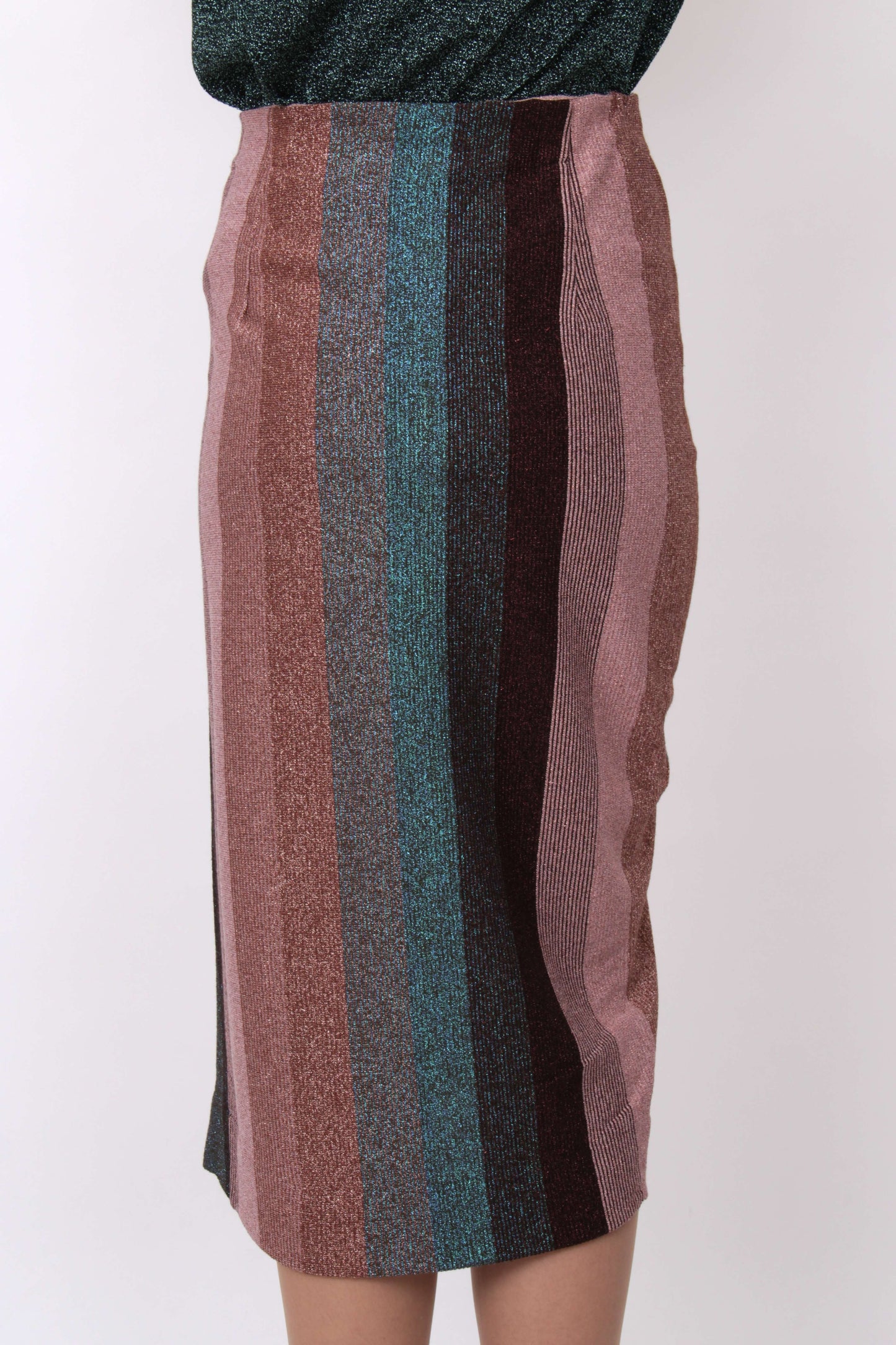 Striped Lurex Skirt