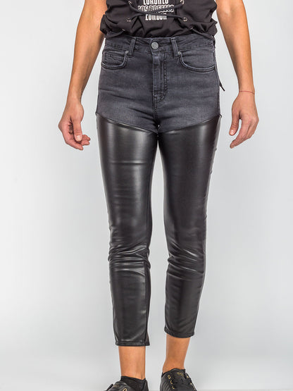 Black Leather Jeans