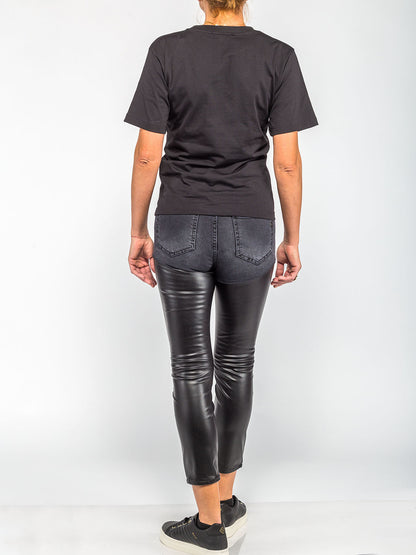 Black Leather Jeans