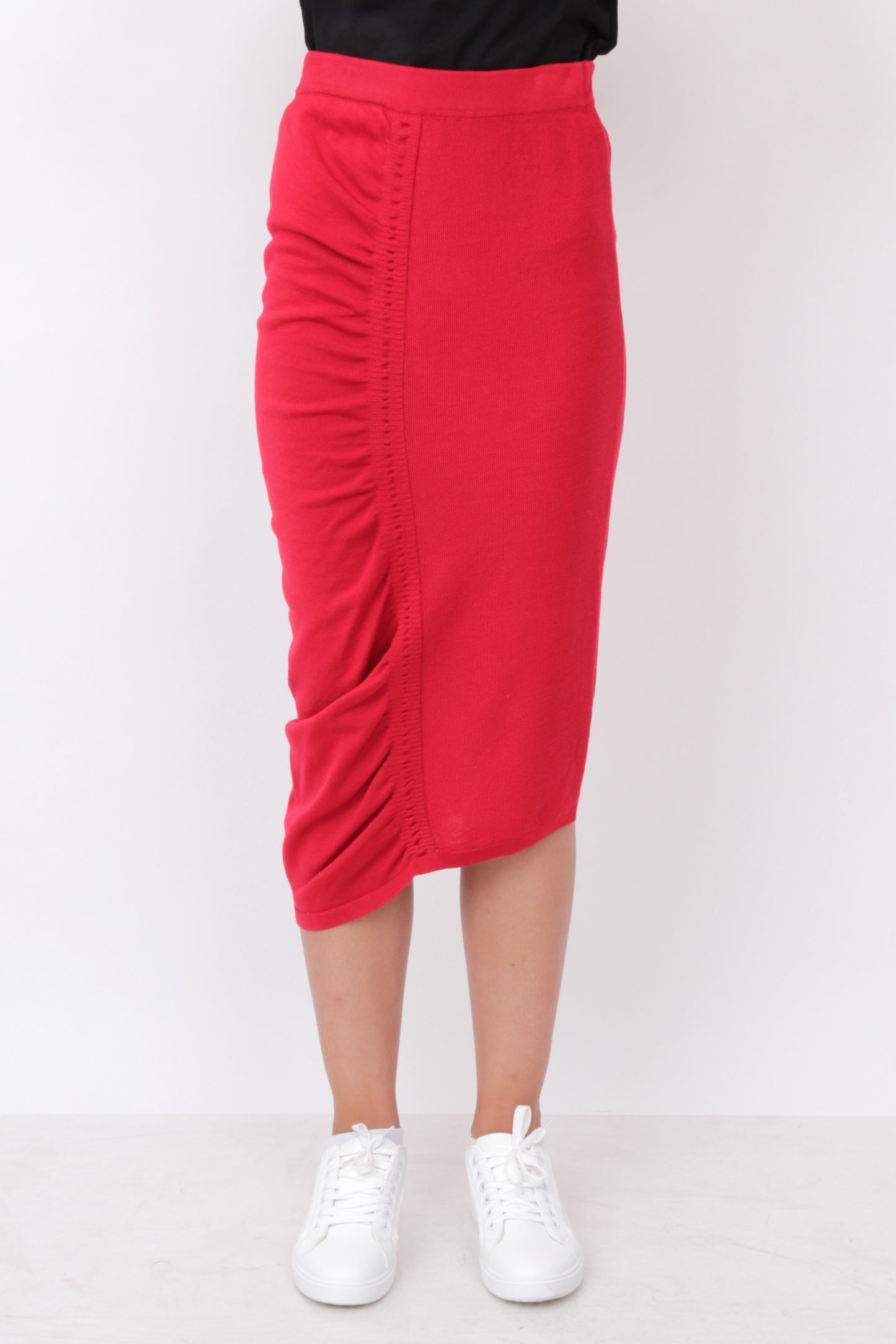 Red Drape Skirt