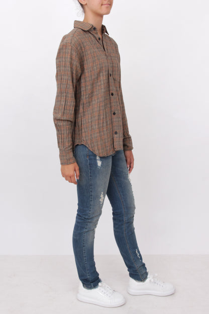 Brown Checked Shirt