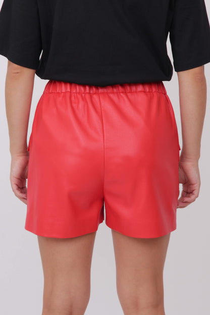 Faux-Leather Shorts