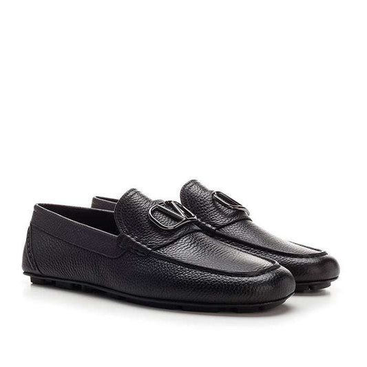 Black Motif Loafers