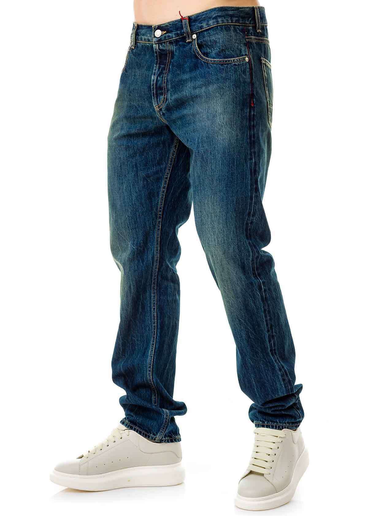 ALEXANDER MCQUEEN - Панталони - Blue Straight Jeans - Love|Labels