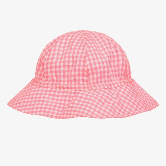 Pink Gingham Sun Hat